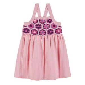Maisonette Andy and Evan Pink Crochet Dress Summer Flowy Lightweight Size 4T